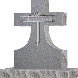 Headstone that curves into cross