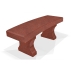 india red curved Bench