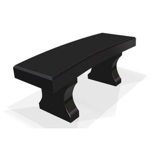 Black Curved Bench