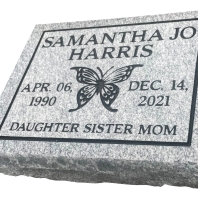 Gray Butterfly headstone