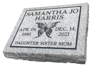 Gray Butterfly headstone